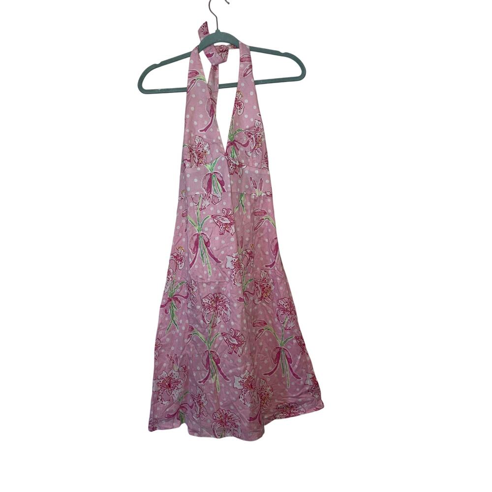 Lily Pulitzer Light Pink Floral Hater Open Back Style Dress Size 4